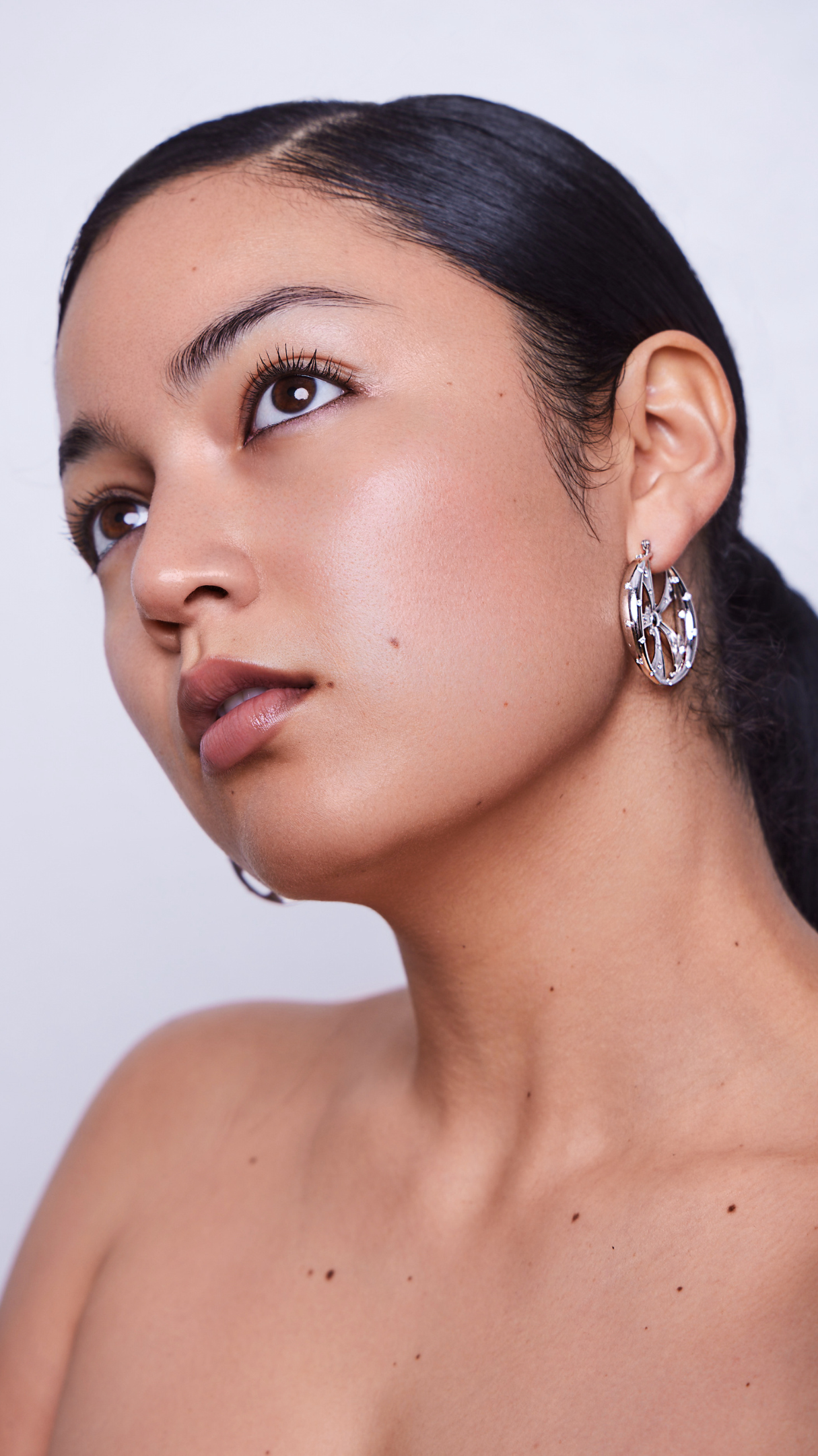 Rim Hoop Earrings - Small with Stones